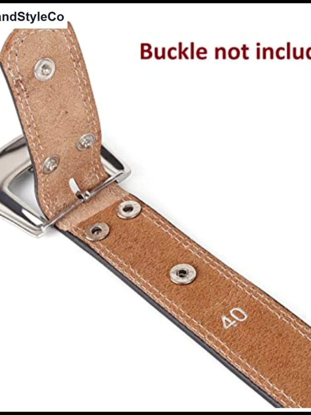 Men's Genuine Buffalo Leather Belt Strap, 1.5